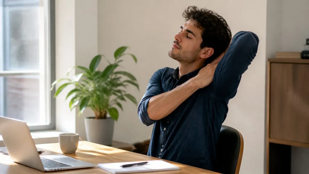 Étirement au bureau : relâcher nuque, épaules et dos sans forcer